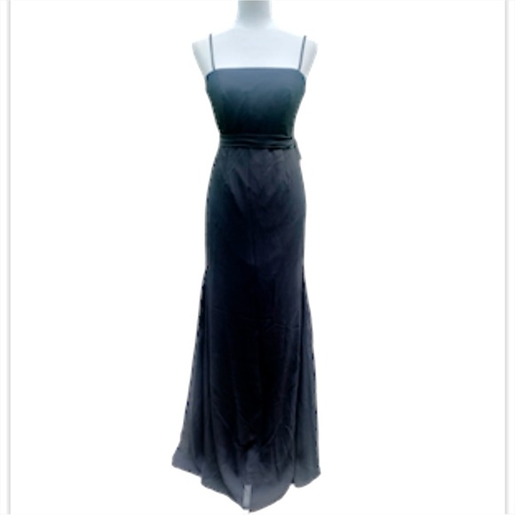 NEW Vera Wang WHITE Gown 4 Black Godets  Formal Whimsygoth Dark Romantic - Picture 1 of 13
